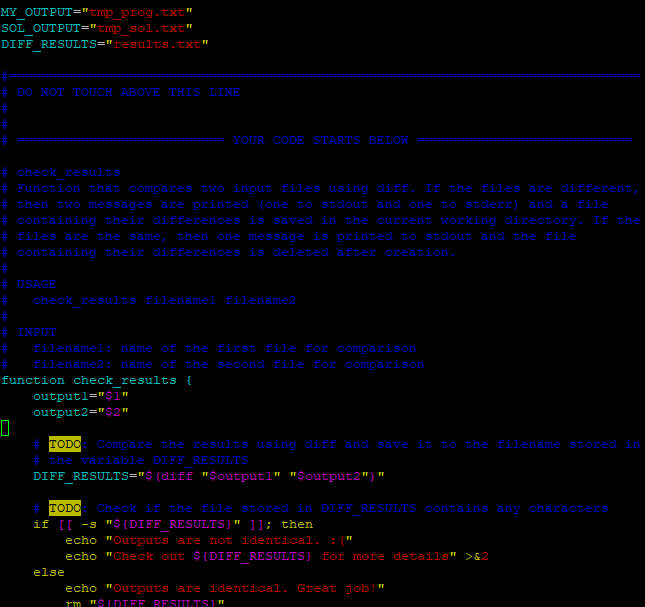 to store the diff result. My code, the function and main: I
