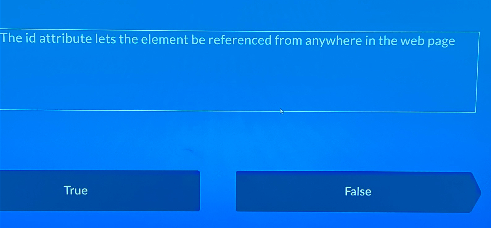  The id attribute lets the element be referenced from anywhere in