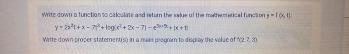  python Write down a function to calculate and return the value