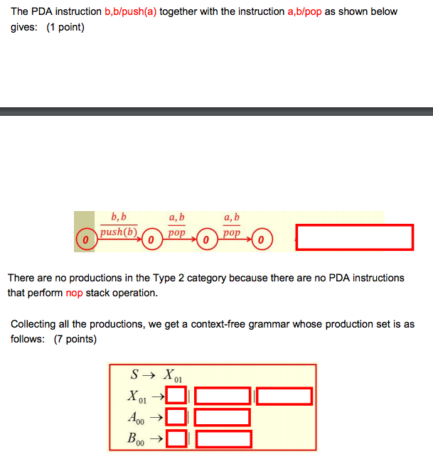 PDA that accepts L, (2) transform the PDA into a C-F grammar.