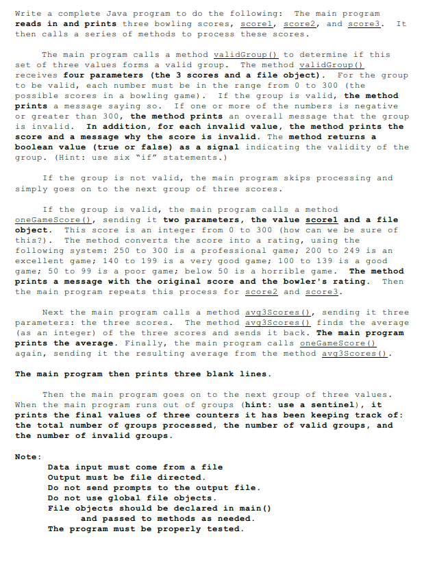  1. The Java source code file (e.g., HW5.java) 2. The test