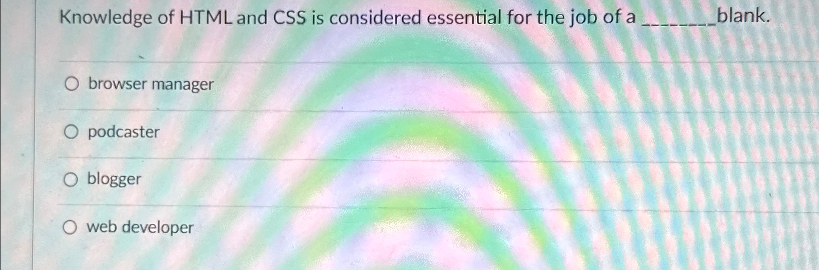  Knowledge of HTML and CSS is considered essential for the job