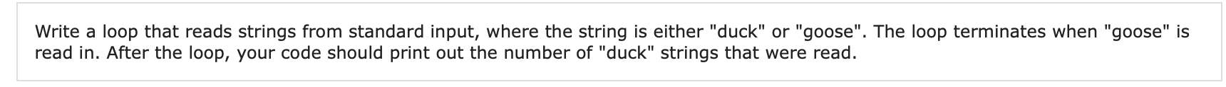 Need help with PYTHON! Write a loop that reads strings from standard