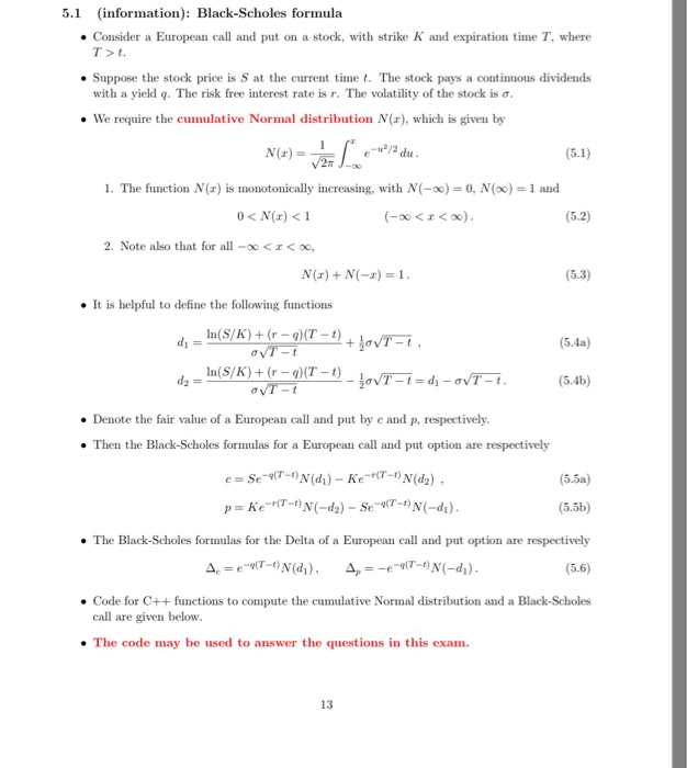  Code for C++ functions to compute the cumulative Normal distribution and