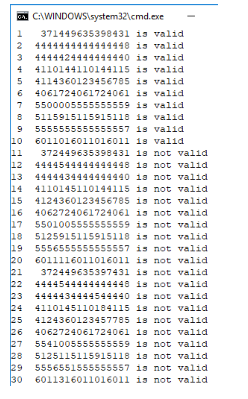 code and an expected output below. Please do NOT change the main