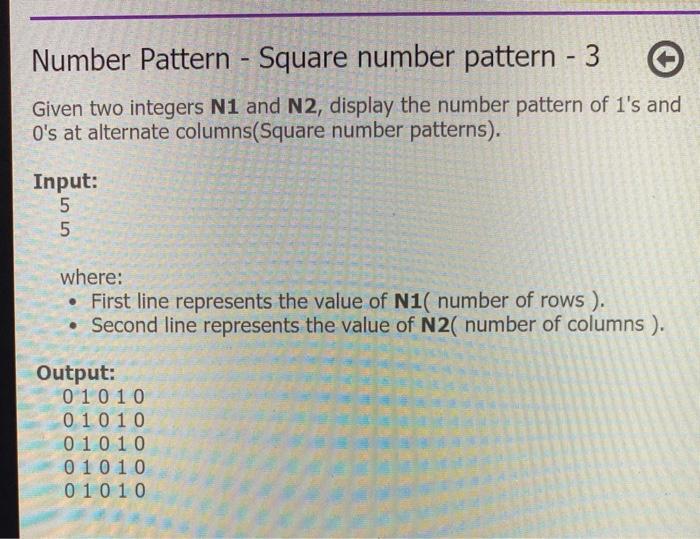 Number pattern - Square number pattern - 3 Language is in C++
