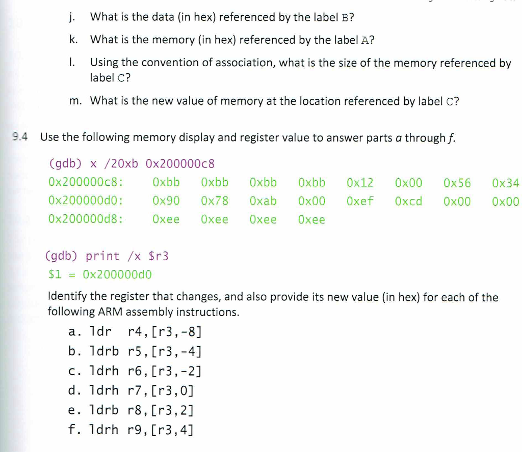 segment to answer parts a through d hw42.s .data DSECT .word 0xbbbbbbbb