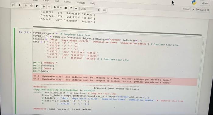 D E 1 date days since 1. cummulative cummulative deaths 2 1/21/20