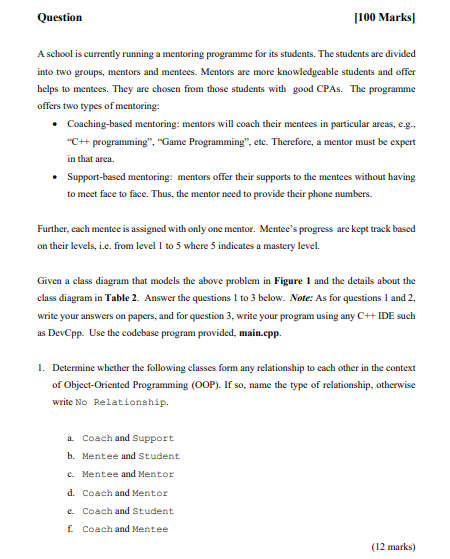 and polymorphism. a. Explain TWO (2) main roles of the inheritance concept