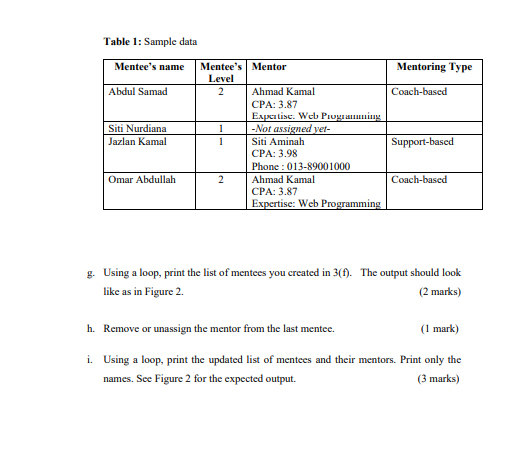 in the above problem. Indicate in which part of the class diagram