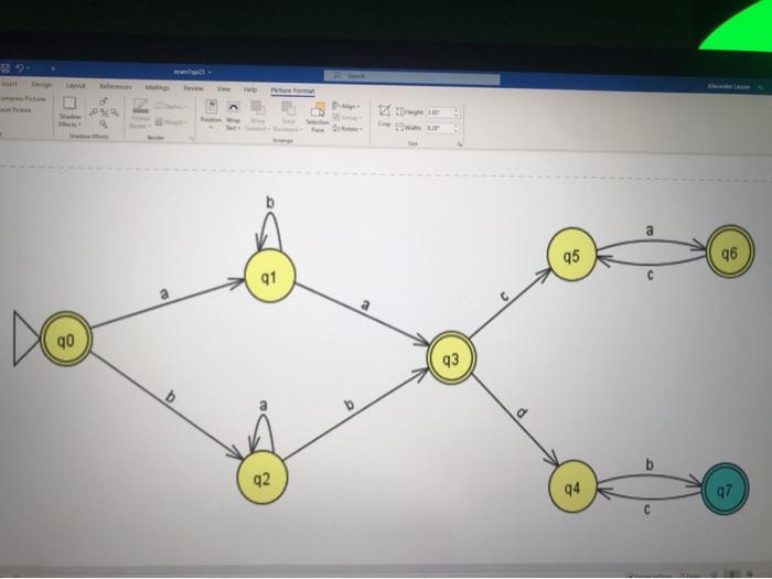 At AaB Auto Auto 3. What regular expression is represented by the