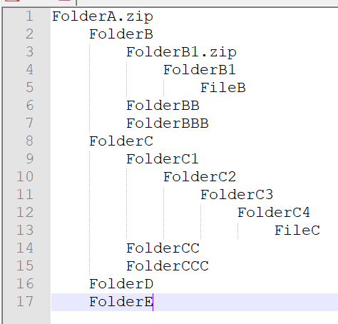  Please write a Python script that unzips FolderA.zip iteratively since FolderB1.zip