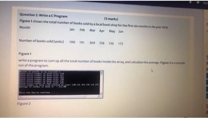  Question 2: Write a C Program (5 marks) Figure 1 shows