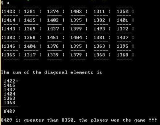 two dice. The program should use rand to roll the first and