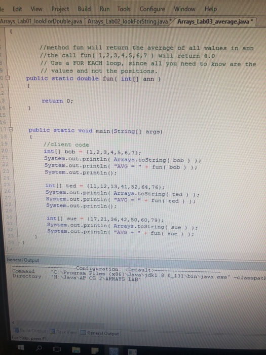  Complete the lab e Edit View Project Build Run Tools Configure
