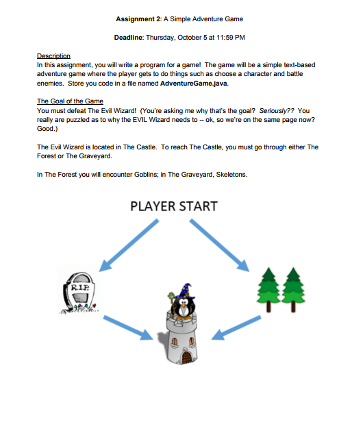 In this assignment, you will write a program for a game! The