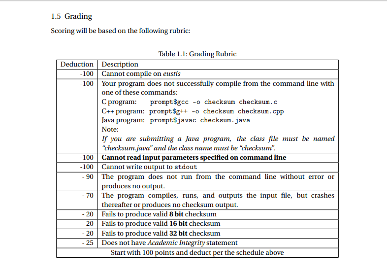 two command line parameters. The first parameter will be the name of