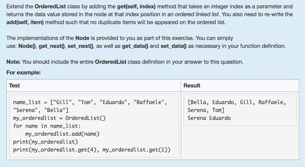 remove0 searchi . is_empty0 . size0 The implementations of the Node is