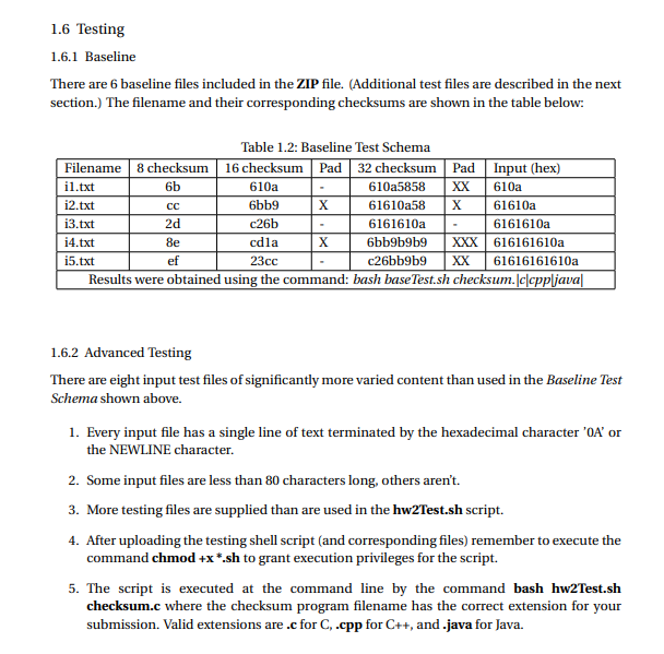the input file for calculating the checksum. The second parameter will be