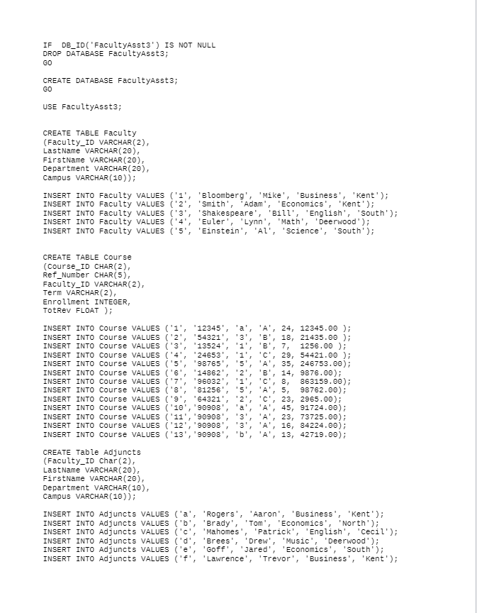 Write queries to solve the following problems. You will be using the