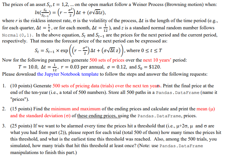  SOLVE FOR _______ GIVEN- import numpy as np import pandas as