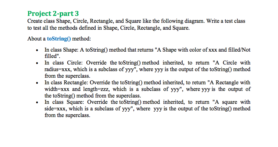 import java.io.OutputStreamWriter; import java.io.Writer; //Class public class OurCircleTester { //Class public class