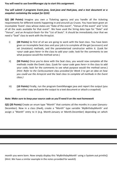  EventManager.java /* * To change this license header, choose License Headers
