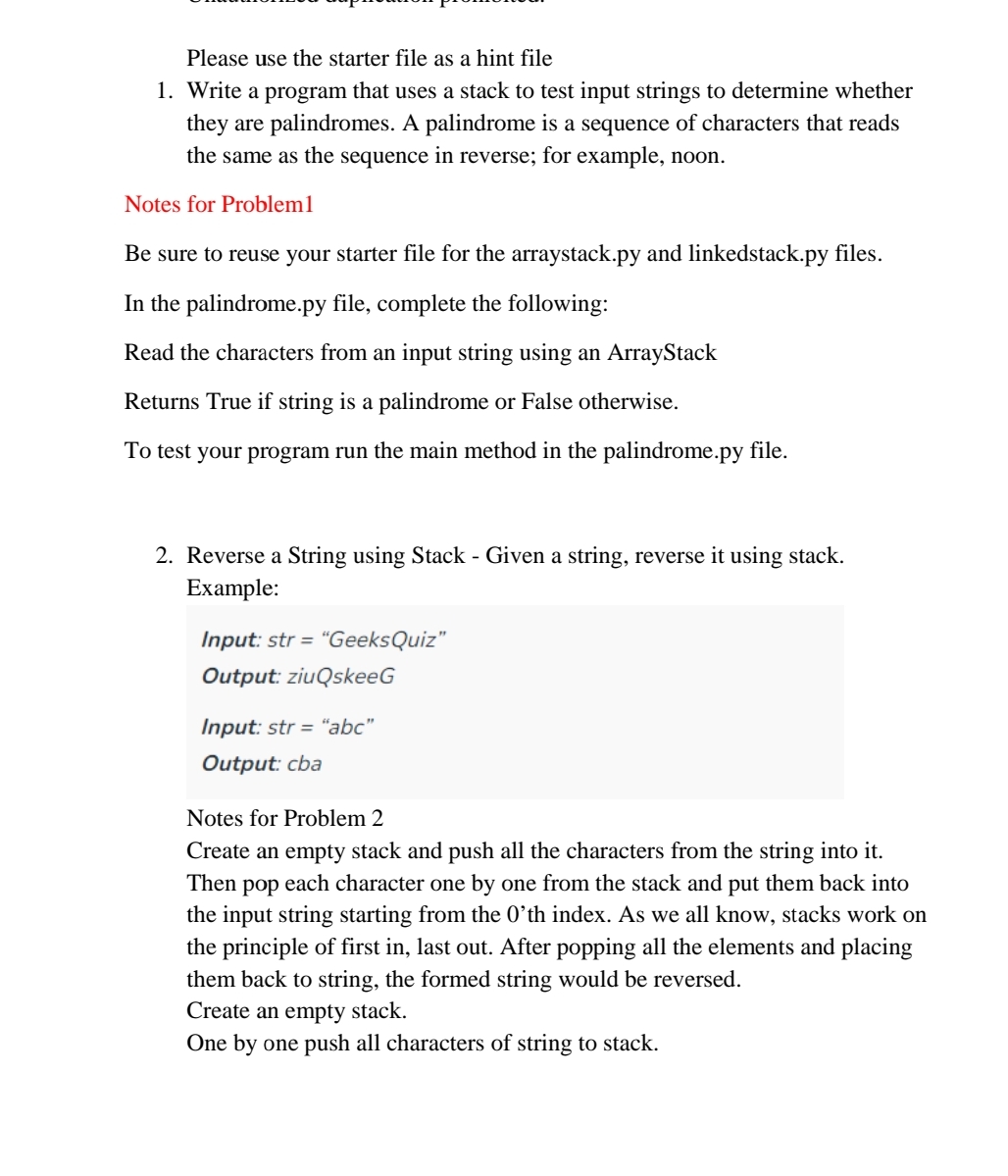  Please use the starter file as a hint file Write a