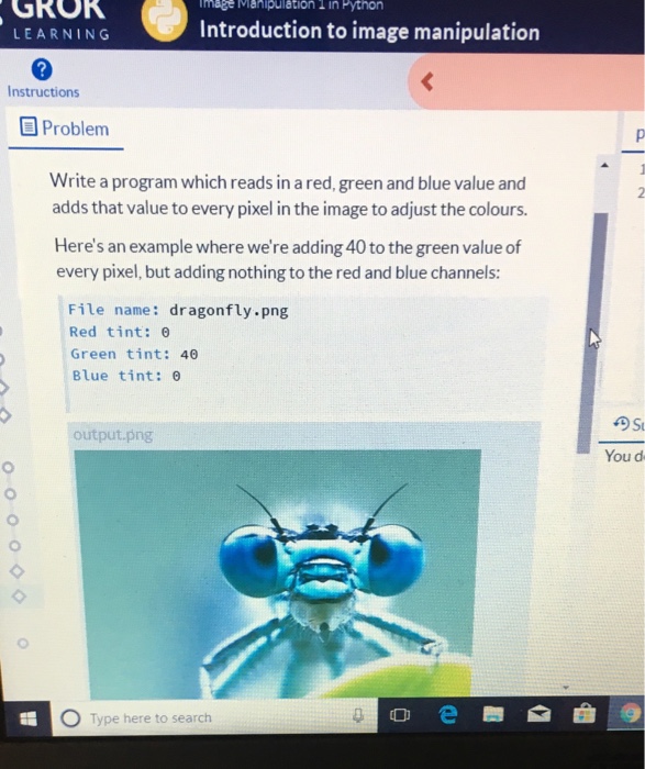  GROR LEARNING mage Manipuiation 1 in Python Introduction to image manipulation