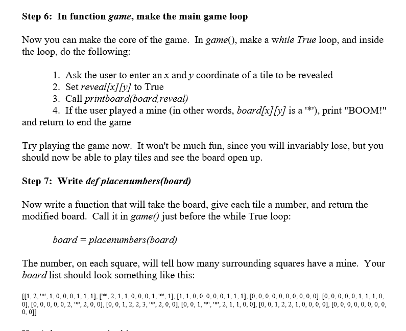 board of tiles, all initially hidden. The starting board will look like
