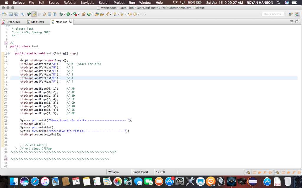add two depth first search methods, one recursive and non recursive in