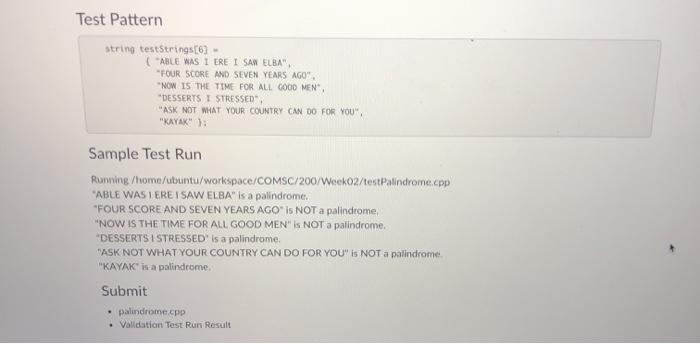 Test Run Driver 1) If a test driver (main) is provided for