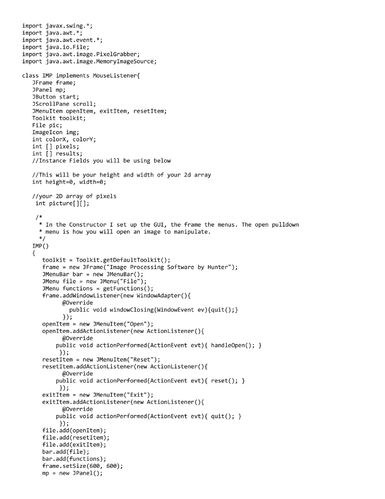 of a image processing application. It will allow you to open an