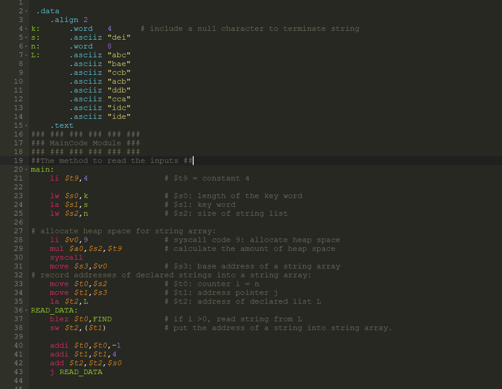 Q: Write a method in Mips (assembly) ways that finds the number