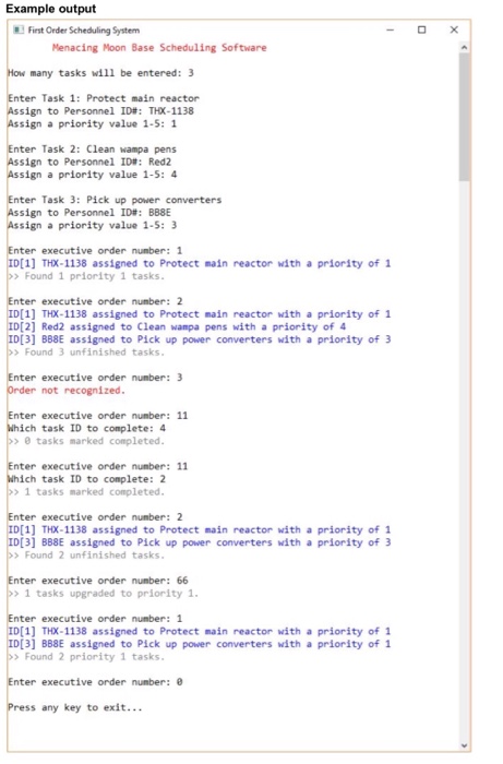 are managing a set of employees' tasks and priorities in order to
