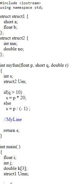  #include using namespace std; struct structl { short a: float b;