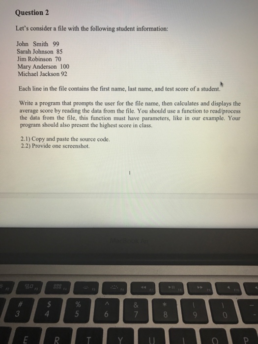  Please use c++ language and functions/files to create the program. Thank