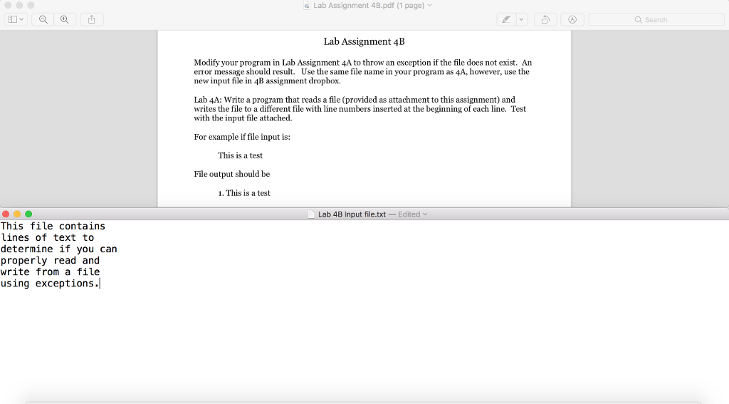  1) In java, please provide pseudocode s Lab Assignment 4B.pdf (1