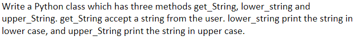 Python: Object Oriented Programming Can I please get code for the following: