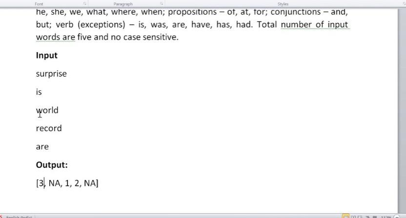 of vowels count in the noun and verb input strings. The output