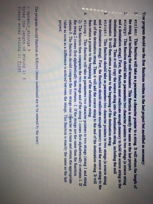 eater two strings (with a maximum length of 30) and then performs