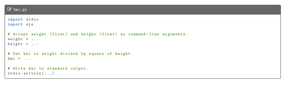 provided on the question. the answer has to be using those functions