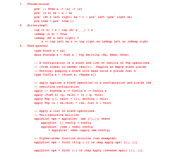 functions) fla (b, a) -> (a, b) fla-\(x, y) (y, x) flb
