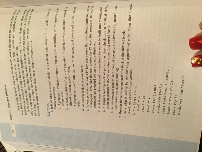  Chapter 5: ADTs Stack and oueue 302 There usually is more