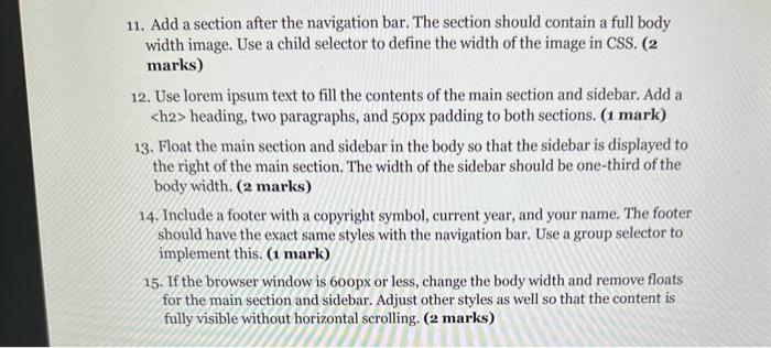 HTML file and name it portfolio.html. Your HTML page should have a
