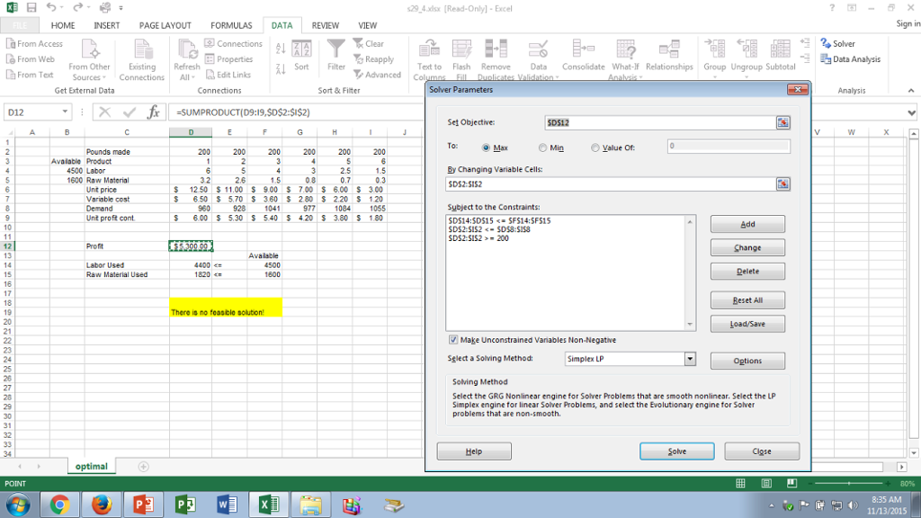 Chapter 151. Resolve the composite example assuming that a minimum demand of