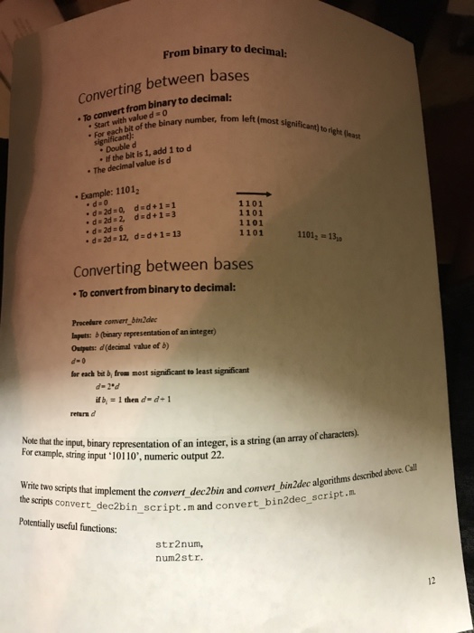  Can someone write a script for this on matlab From binary