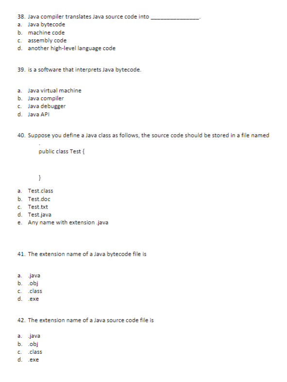 error because class C is declared public 4. the following words to