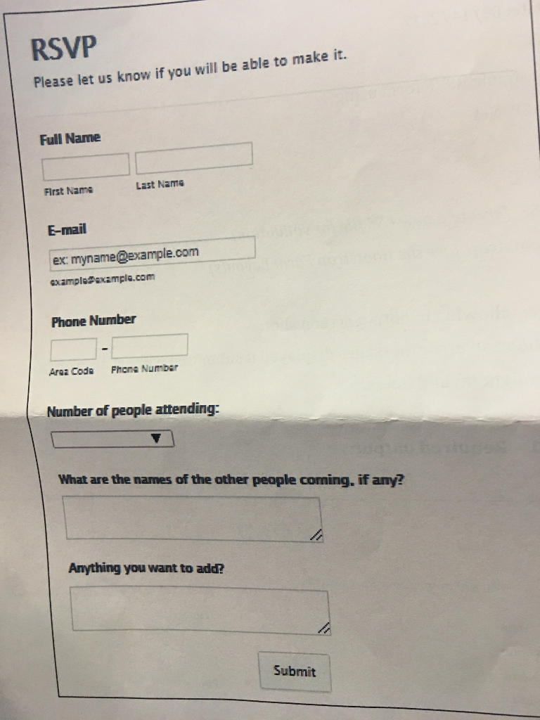 you RSVP with us! You are invited to come celebrate Time: Date