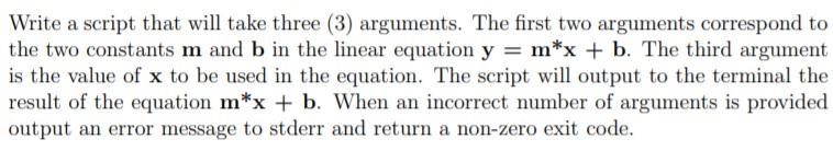 (Linux Script Question) Please write a script for the following in Linux
